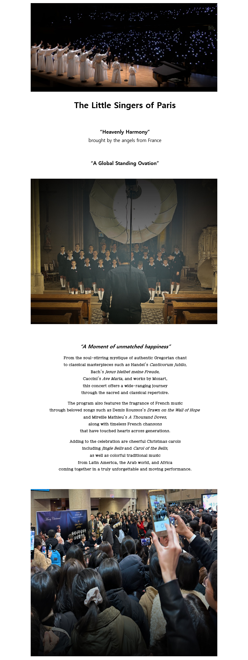 The Little Singers of Paris Concert